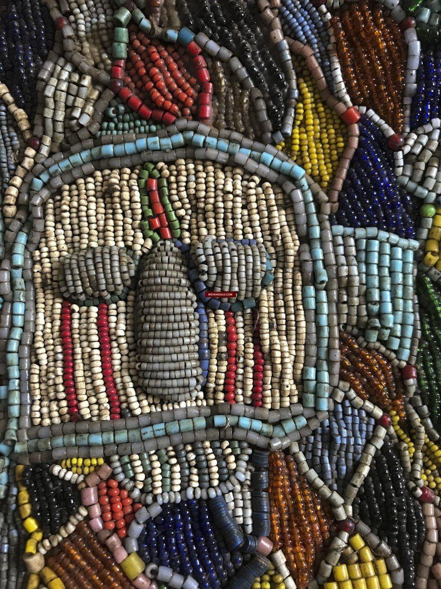 1239 Antique Beaded Yoruba Shango Priest Ceremonial Tunic Masterpiece-WOVENSOULS-Antique-Vintage-Textiles-Art-Decor