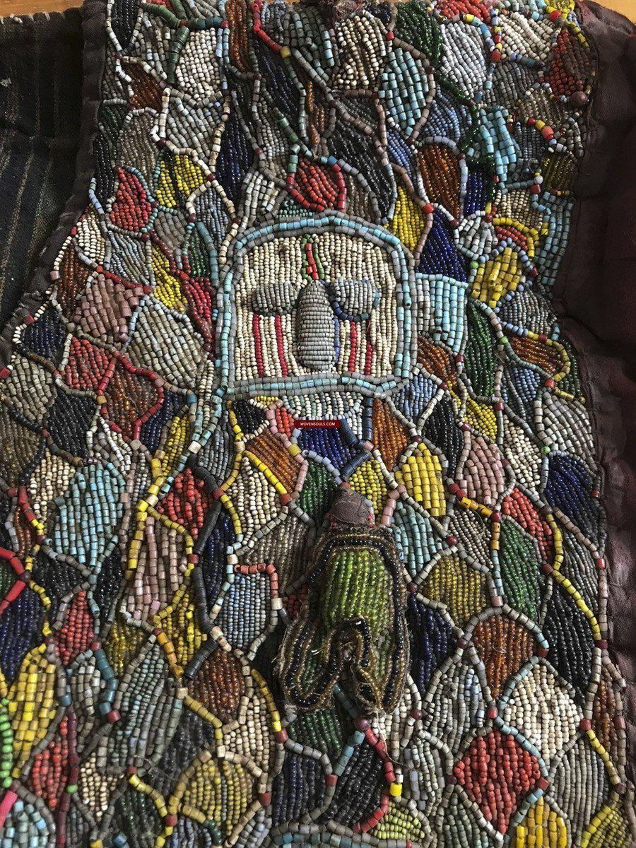 1239 Antique Beaded Yoruba Shango Priest Ceremonial Tunic Masterpiece-WOVENSOULS-Antique-Vintage-Textiles-Art-Decor