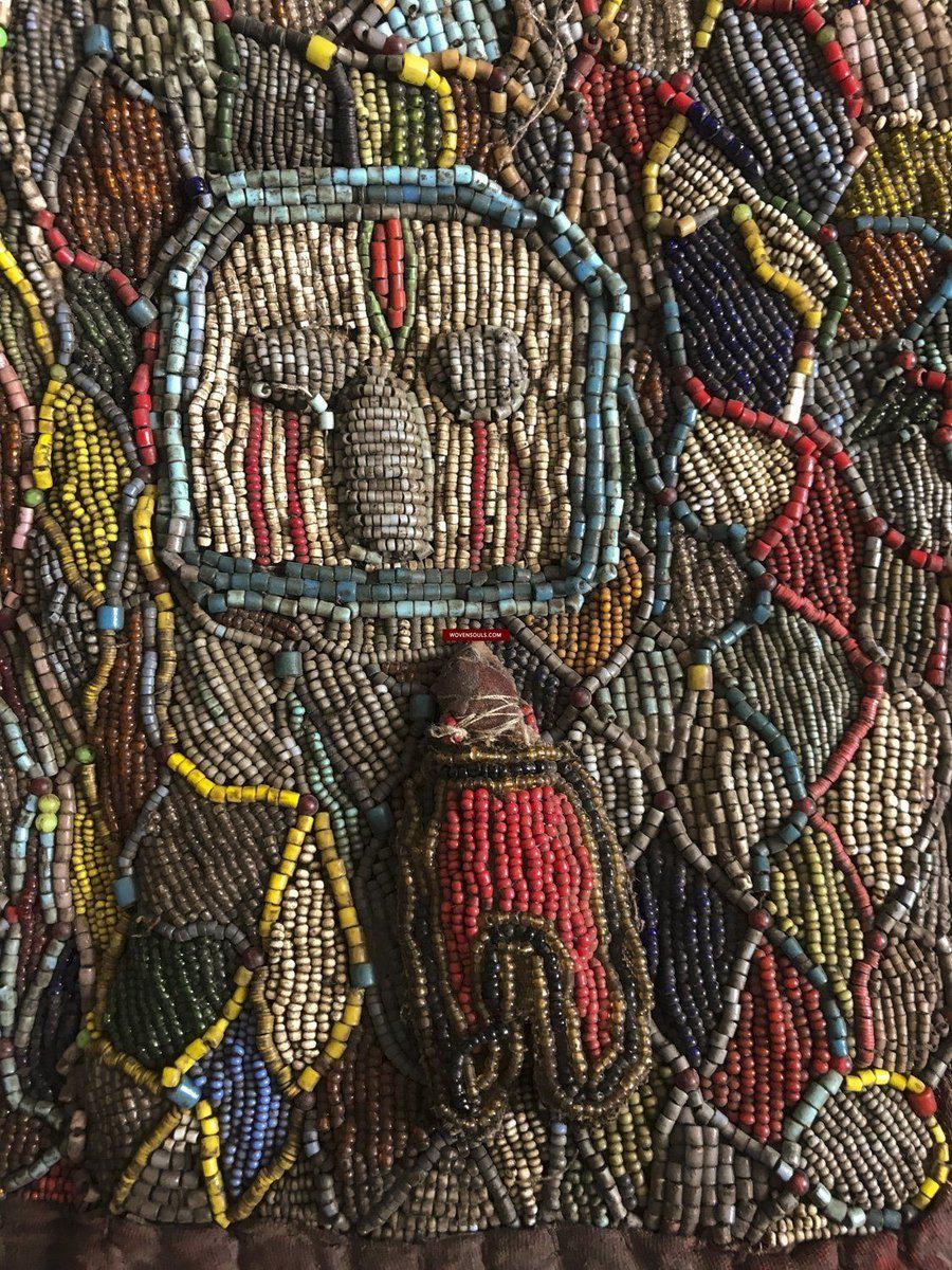 1239 Antique Beaded Yoruba Shango Priest Ceremonial Tunic Masterpiece-WOVENSOULS-Antique-Vintage-Textiles-Art-Decor