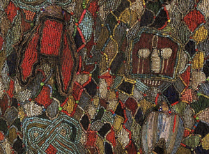 1239 Antique Beaded Yoruba Shango Priest Ceremonial Tunic Masterpiece-WOVENSOULS-Antique-Vintage-Textiles-Art-Decor