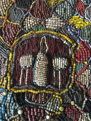 1239 Antique Beaded Yoruba Shango Priest Ceremonial Tunic Masterpiece-WOVENSOULS-Antique-Vintage-Textiles-Art-Decor