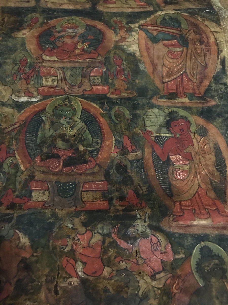 1241 Antique Tibet Thangka - Vajrasattva-WOVENSOULS-Antique-Vintage-Textiles-Art-Decor