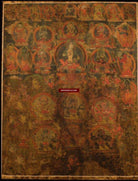 1241 Antique Tibet Thangka - Vajrasattva-WOVENSOULS-Antique-Vintage-Textiles-Art-Decor