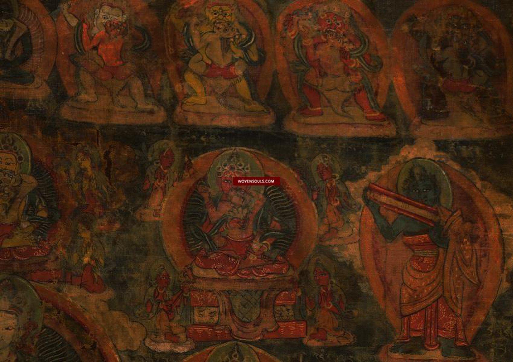 1241 Antique Tibet Thangka - Vajrasattva-WOVENSOULS-Antique-Vintage-Textiles-Art-Decor