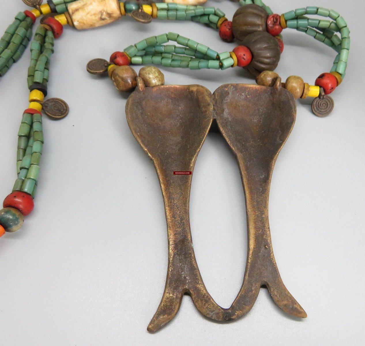 1250 Old Heirloom Naga Tribal Bead Necklace-WOVENSOULS-Antique-Vintage-Textiles-Art-Decor