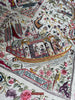 1254 Antique Double Sided Embroidery Manila Manton - Cantonese Embroidery-WOVENSOULS Antique Textiles &amp; Art Gallery