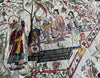 1254 Antique Double Sided Embroidery Manila Manton - Cantonese Embroidery-WOVENSOULS Antique Textiles &amp; Art Gallery