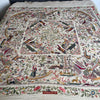 1254 Antique Double Sided Embroidery Manila Manton - Cantonese Embroidery-WOVENSOULS Antique Textiles &amp; Art Gallery