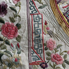 1254 Antique Double Sided Embroidery Manila Manton - Cantonese Embroidery-WOVENSOULS Antique Textiles &amp; Art Gallery