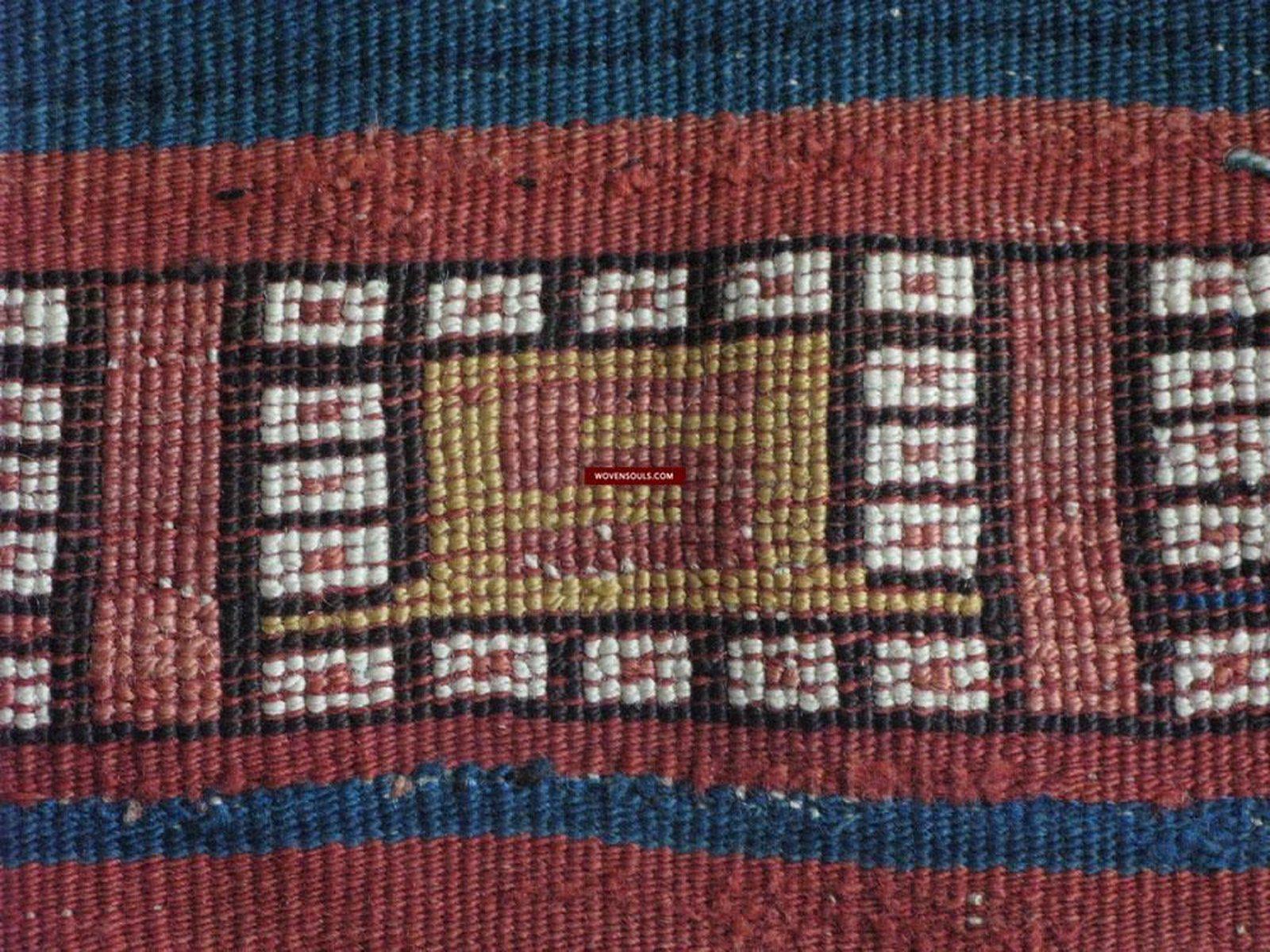 1257 Rare Antique Anatolian Yuncu Kilim with Pile Bands - Gallery-2-WOVENSOULS-Antique-Vintage-Textiles-Art-Decor