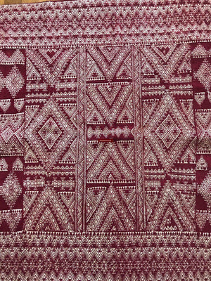 1258 Antique Bakhnoug Shawl - Textile Art Masterpiece-WOVENSOULS-Antique-Vintage-Textiles-Art-Decor