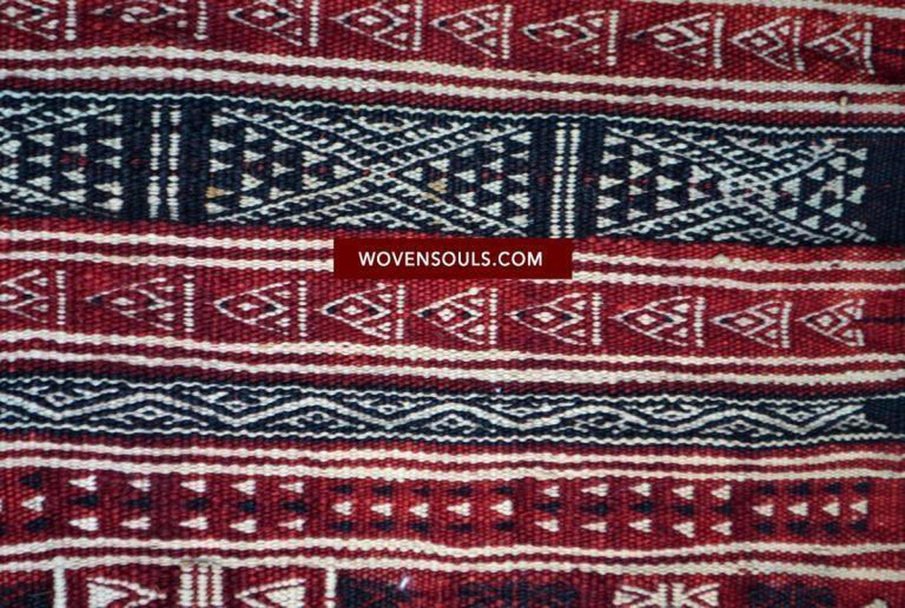 1261 - SOLD Antique Ajar Shawl - Berber People-WOVENSOULS-Antique-Vintage-Textiles-Art-Decor