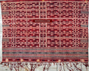 1261 - SOLD Antique Ajar Shawl - Berber People-WOVENSOULS-Antique-Vintage-Textiles-Art-Decor