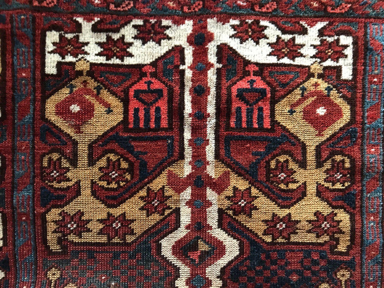 1262 Small Antique Ersari Beshir Khali w Ikat Design - Gallery-2-WOVENSOULS-Antique-Vintage-Textiles-Art-Decor