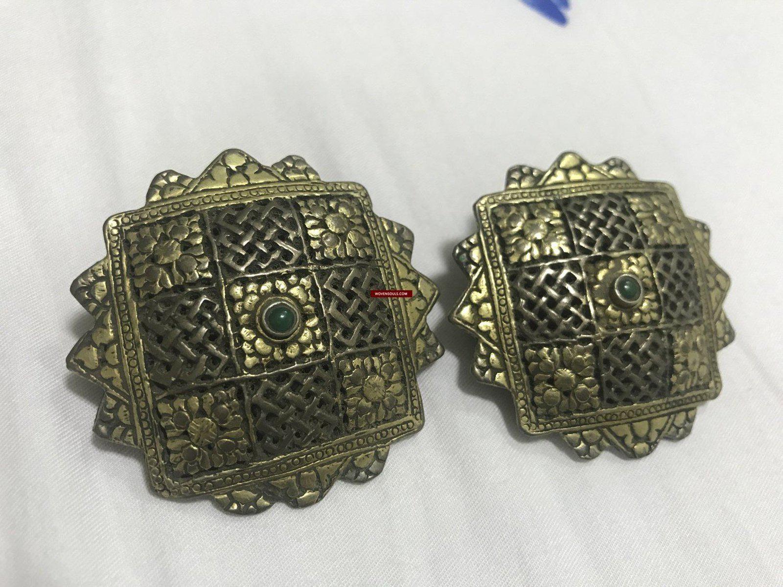 1264 Rare Old Heirloom Himalayan Silver Ornament - Koma / Kooma from Sikkim / Bhutan-WOVENSOULS-Antique-Vintage-Textiles-Art-Decor