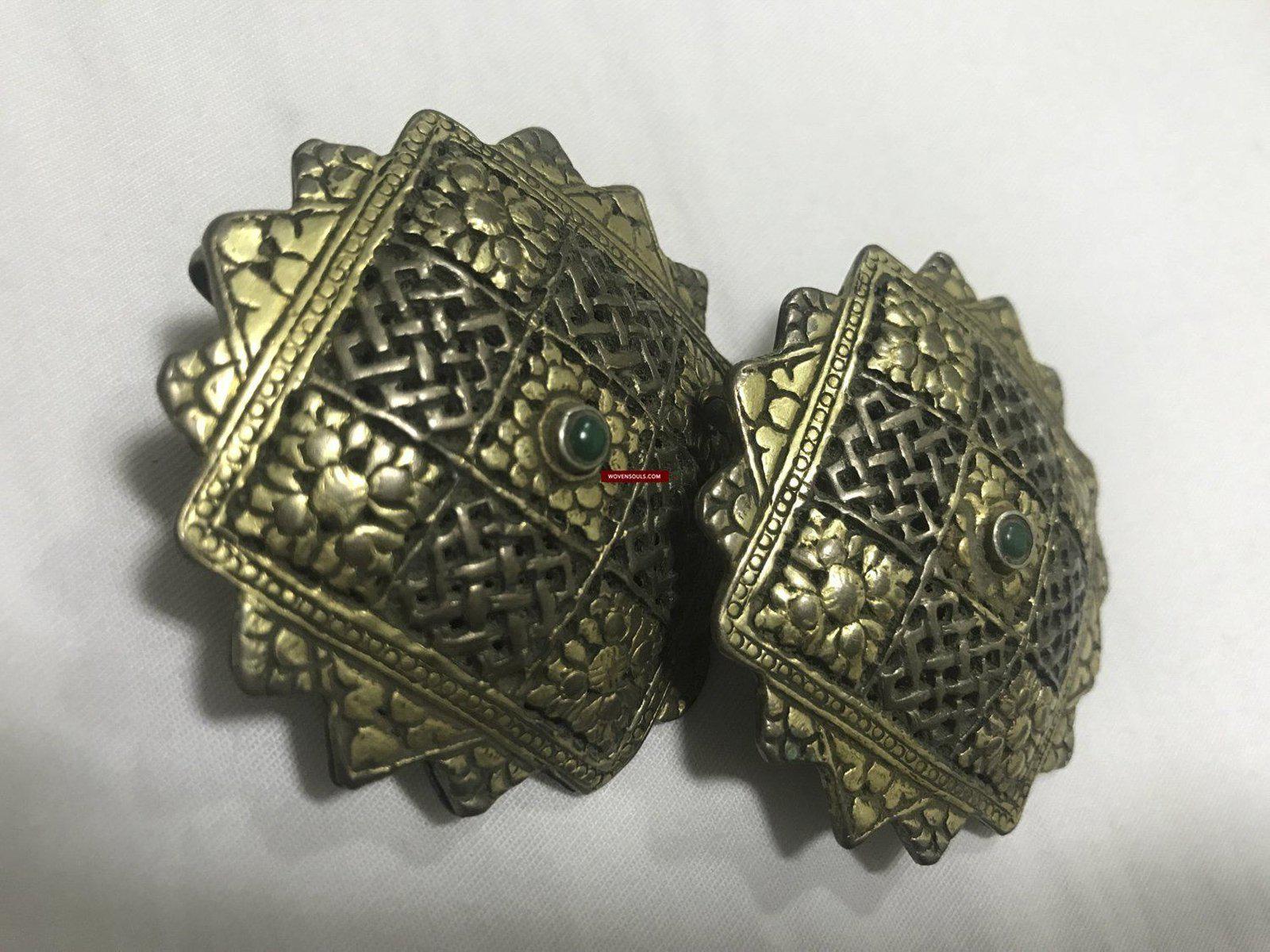 1264 Rare Old Heirloom Himalayan Silver Ornament - Koma / Kooma from Sikkim / Bhutan-WOVENSOULS-Antique-Vintage-Textiles-Art-Decor