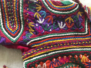 1265 Vintage Choli Blouse with Embroidery-WOVENSOULS-Antique-Vintage-Textiles-Art-Decor