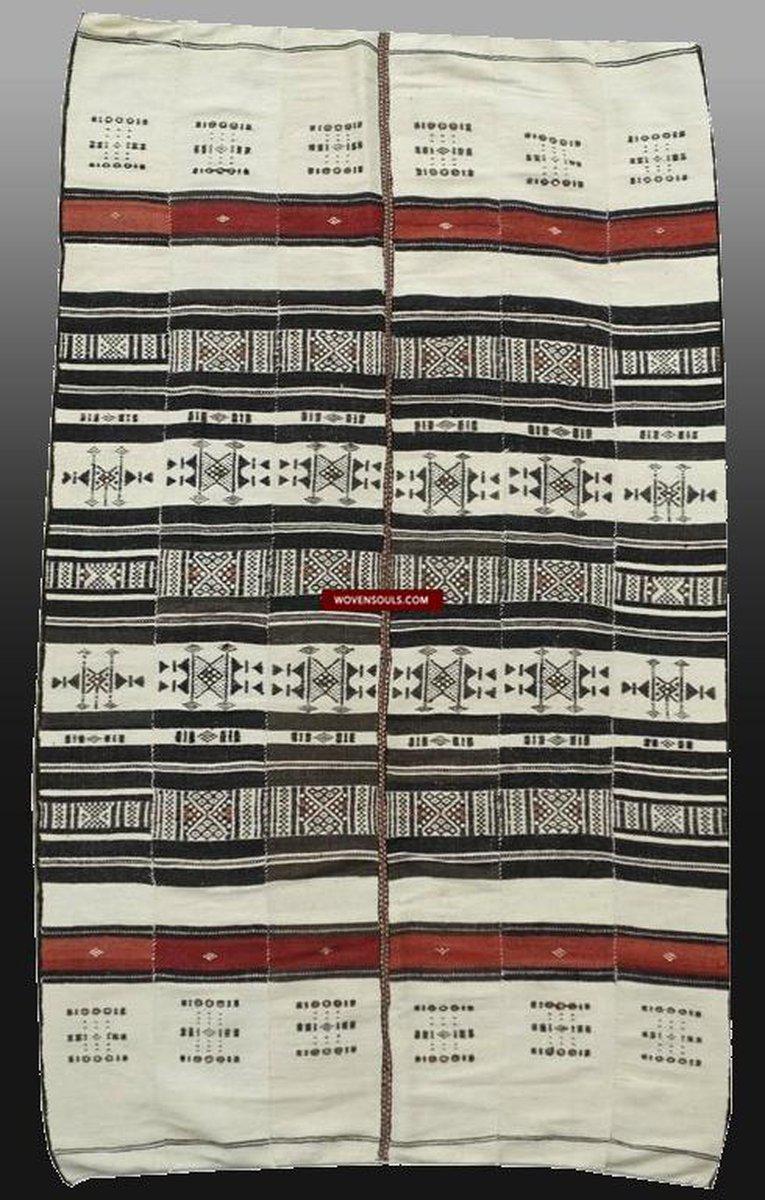 1269 Antique Fulani Shawl Blanket-WOVENSOULS-Antique-Vintage-Textiles-Art-Decor