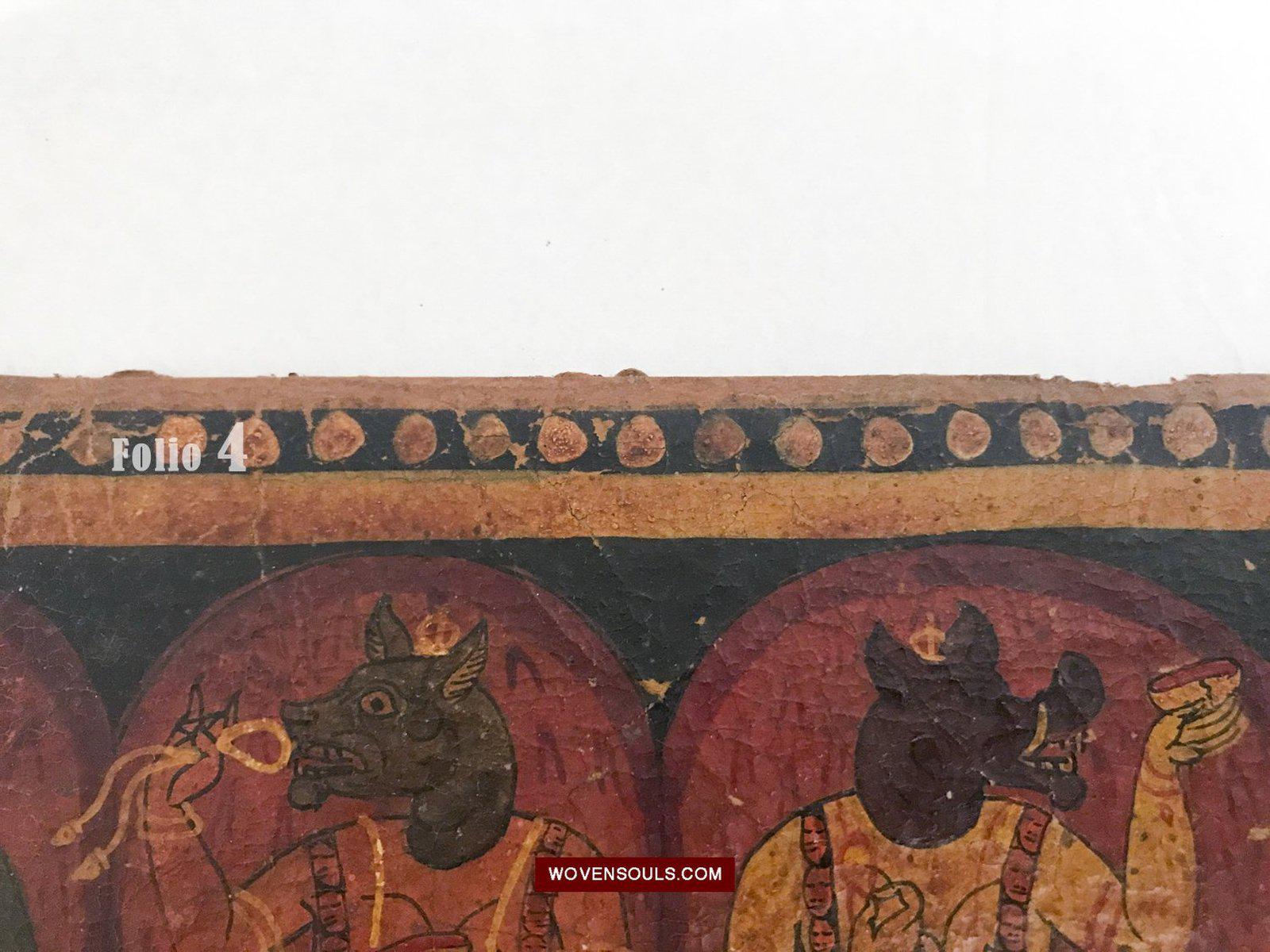 1278 Ancient Tibetan Manuscript leaves with Paintings of Deities-WOVENSOULS-Antique-Vintage-Textiles-Art-Decor