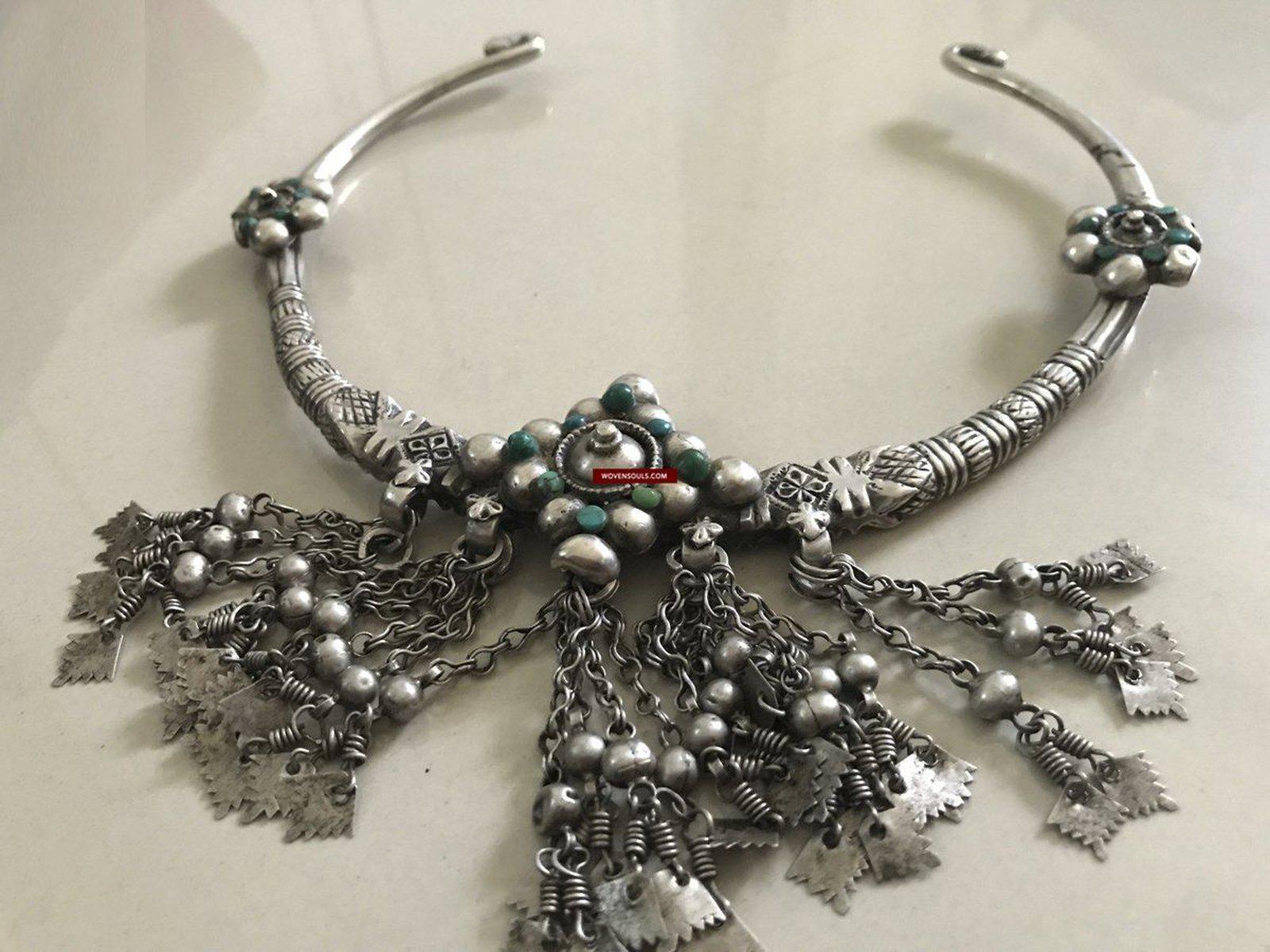 1280 SOLD Old Ladakh Heirloom Silver Torque - Kargil-WOVENSOULS-Antique-Vintage-Textiles-Art-Decor