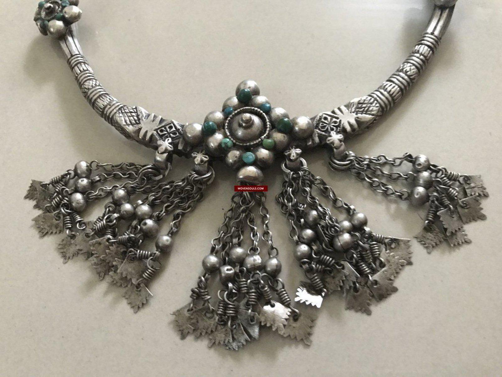 1280 SOLD Old Ladakh Heirloom Silver Torque - Kargil-WOVENSOULS-Antique-Vintage-Textiles-Art-Decor