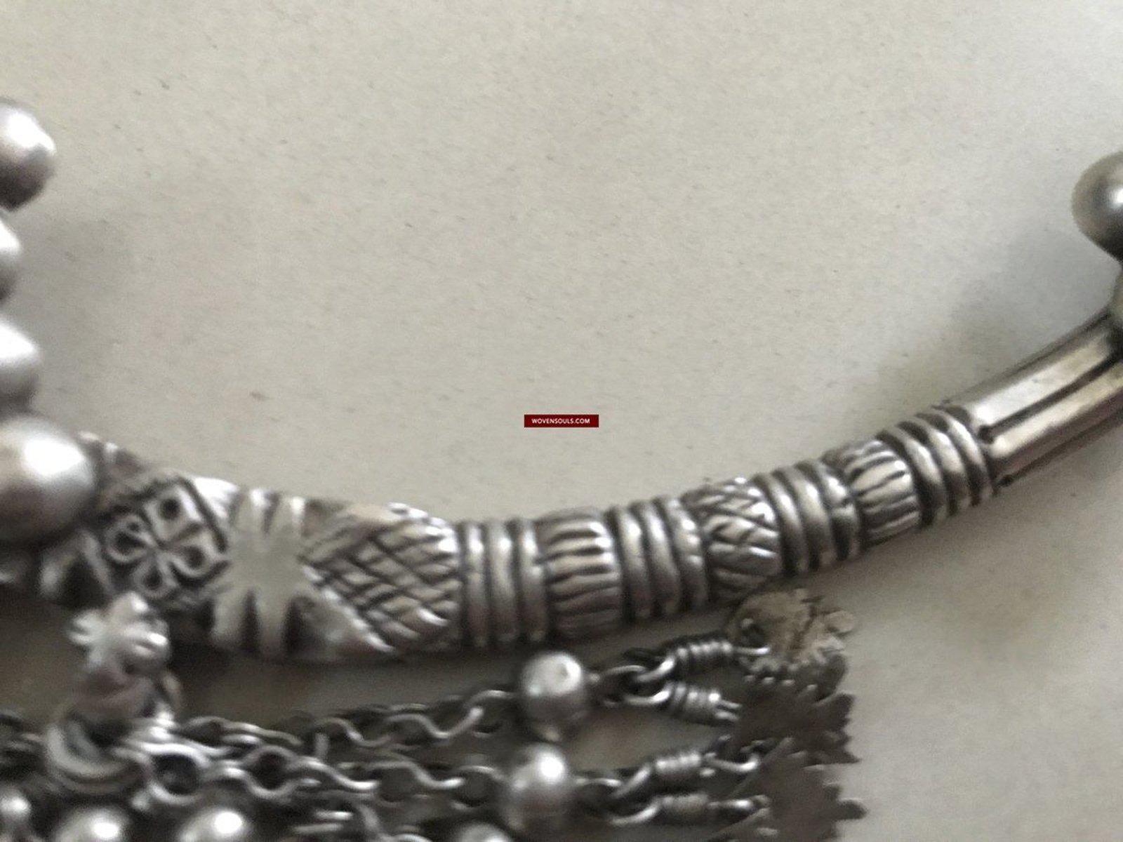 1280 SOLD Old Ladakh Heirloom Silver Torque - Kargil-WOVENSOULS-Antique-Vintage-Textiles-Art-Decor