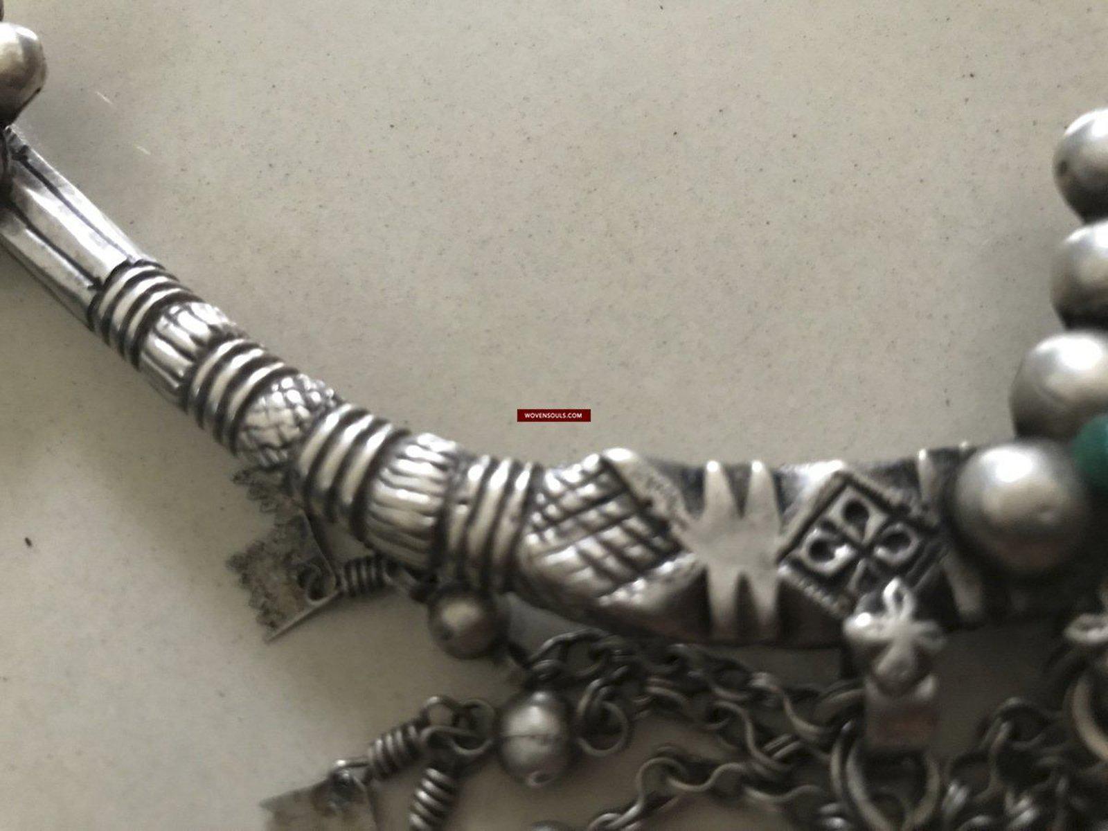 1280 SOLD Old Ladakh Heirloom Silver Torque - Kargil-WOVENSOULS-Antique-Vintage-Textiles-Art-Decor