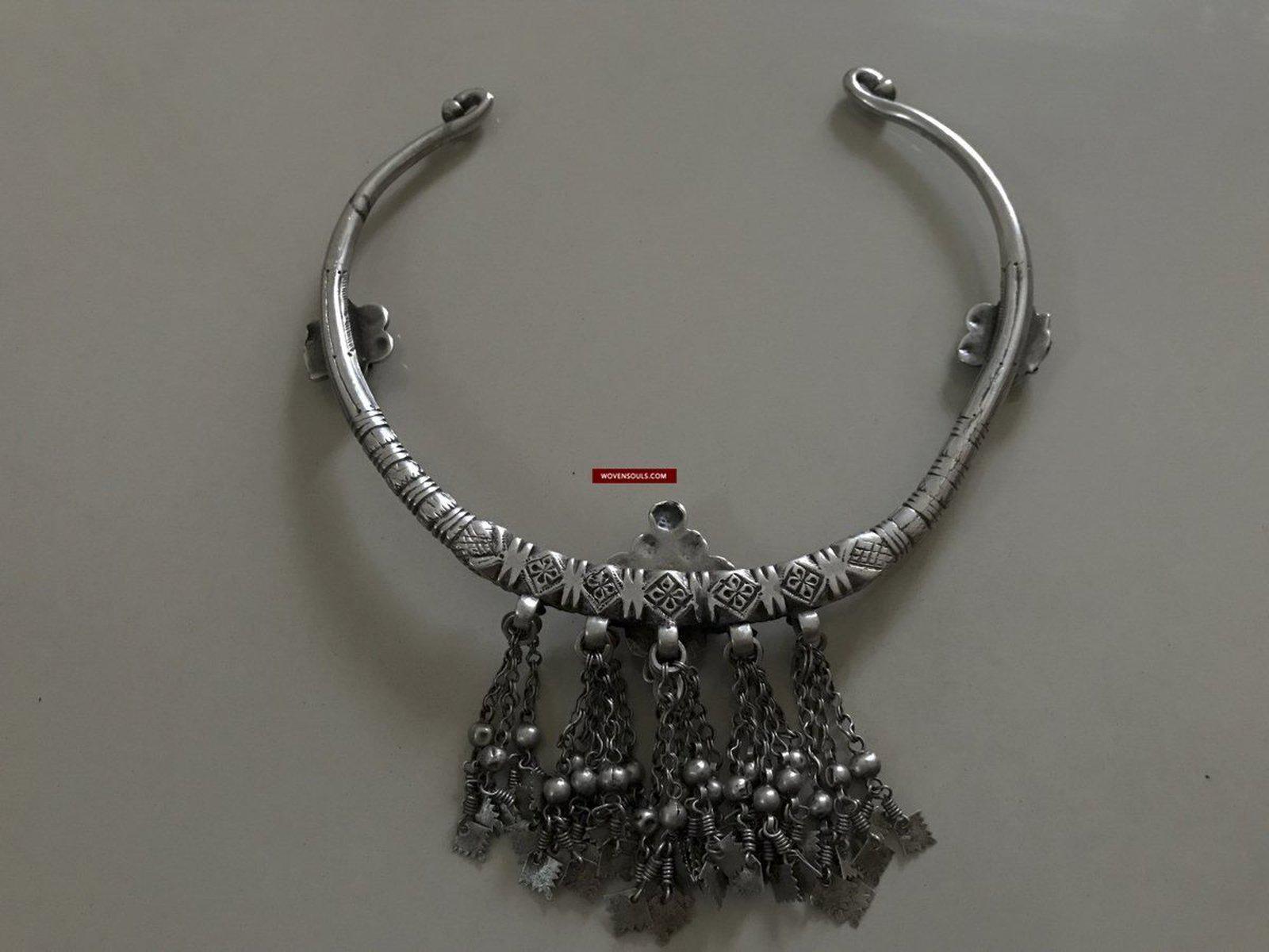 1280 SOLD Old Ladakh Heirloom Silver Torque - Kargil-WOVENSOULS-Antique-Vintage-Textiles-Art-Decor