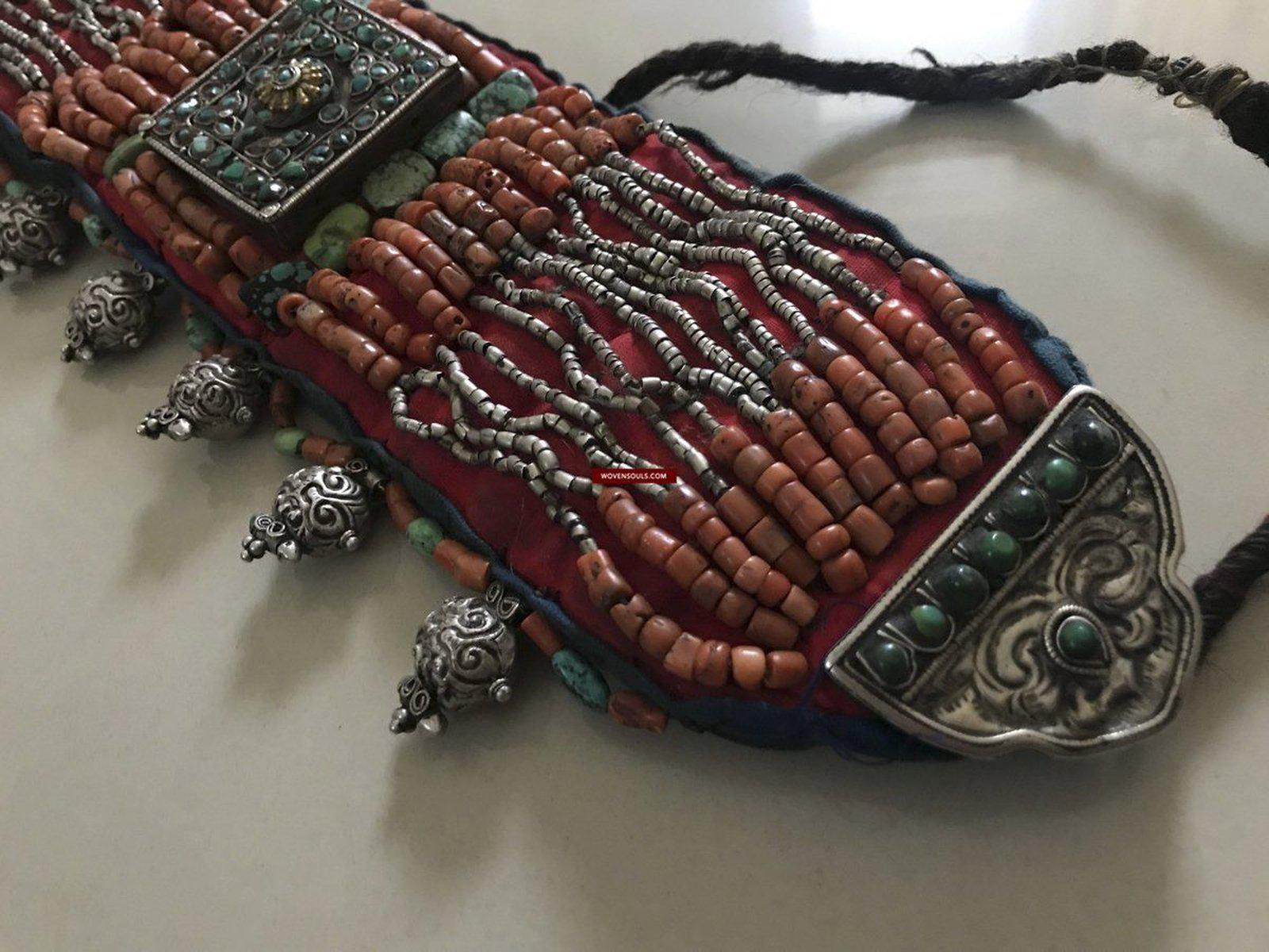 1281 SOLD Rare Old Ladakh Heirloom Jewelry with Gold Gilt-WOVENSOULS-Antique-Vintage-Textiles-Art-Decor