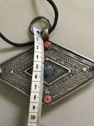 1282 Rare Old Ladakh Heirloom Silver Pendant SOLD-WOVENSOULS-Antique-Vintage-Textiles-Art-Decor