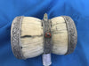 1285 Rare Antique Tibetan Buddhist Ritual Object Damru Drum-WOVENSOULS-Antique-Vintage-Textiles-Art-Decor