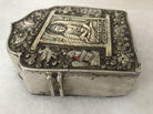 1287 Rare Antique Tibetan Buddhist Silver Ghau with Bone Inlay-WOVENSOULS-Antique-Vintage-Textiles-Art-Decor