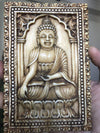 1289 Rare Antique Tibetan Buddhist Plaque - BONE-WOVENSOULS-Antique-Vintage-Textiles-Art-Decor