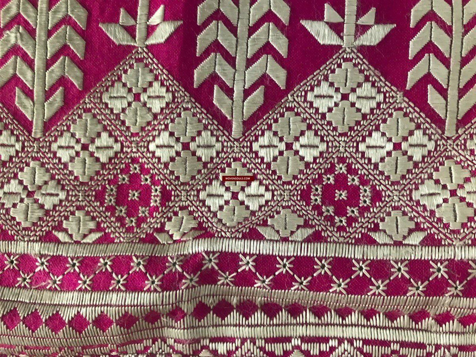 Ricamo palindromo vintage su due lati del 1291 - Tessuto cerimoniale della comunità sciita afghana-WOVENSOULS-Arredamento artistico-tessile-vintage-antico