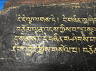 1293 Antique Tibetan Handwritten Manuscript in Gold on Black-WOVENSOULS-Antique-Vintage-Textiles-Art-Decor