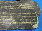 1293 Antique Tibetan Handwritten Manuscript in Gold on Black-WOVENSOULS-Antique-Vintage-Textiles-Art-Decor