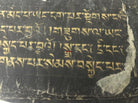 1293 Antique Tibetan Handwritten Manuscript in Gold on Black-WOVENSOULS-Antique-Vintage-Textiles-Art-Decor