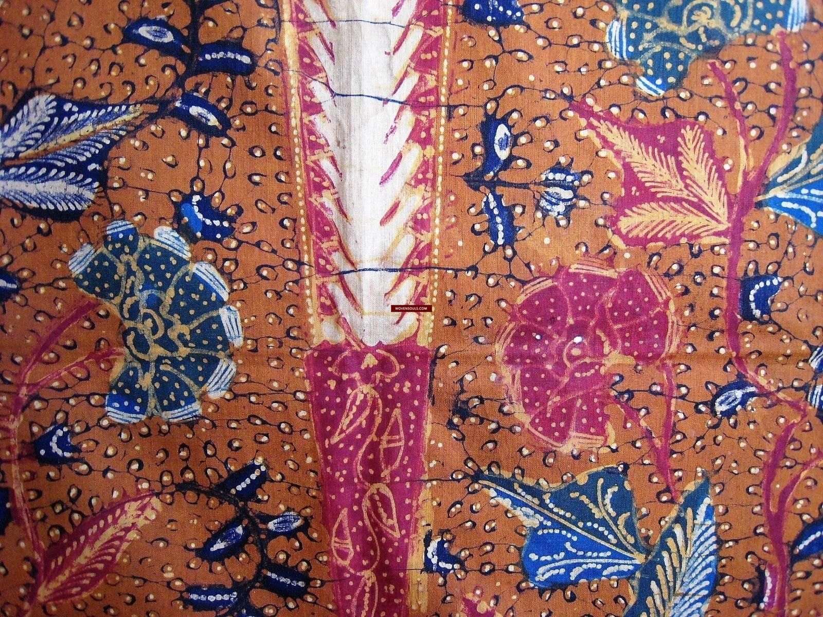 1296 Antique Batik Tulis Tiga Negeri Kemben Textile-WOVENSOULS-Antique-Vintage-Textiles-Art-Decor