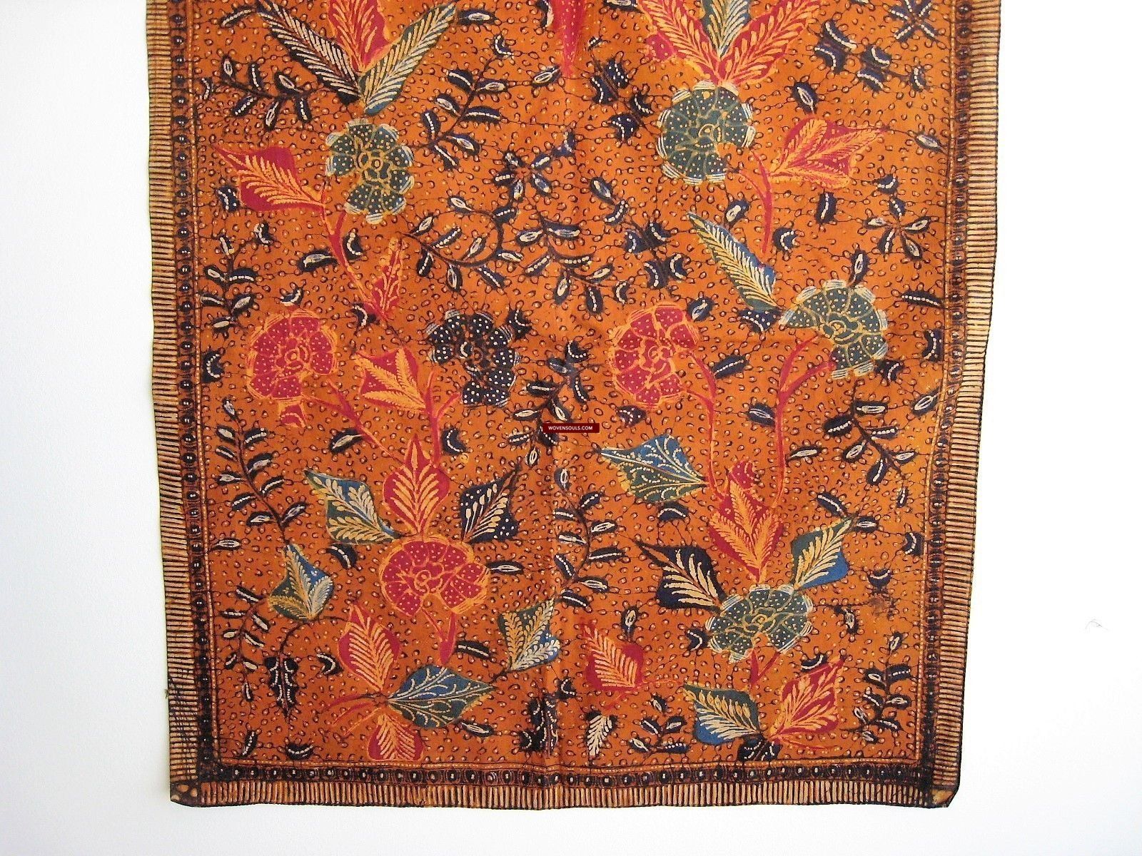 1296 Antique Batik Tulis Tiga Negeri Kemben Textile-WOVENSOULS-Antique-Vintage-Textiles-Art-Decor