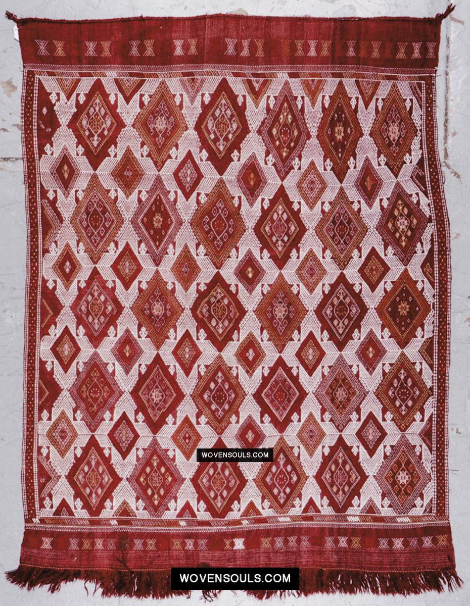 1306 Antique Anatolian Dowry Cicim Kilim Rug-WOVENSOULS Antique Textiles &amp; Art Gallery