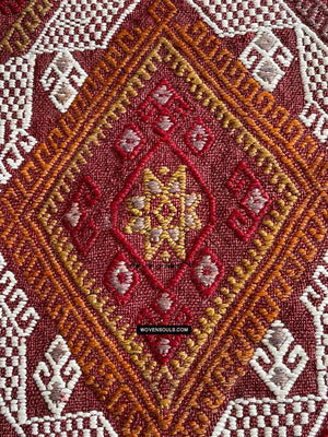 1306 Antique Anatolian Dowry Cicim Kilim Rug-WOVENSOULS Antique Textiles &amp; Art Gallery