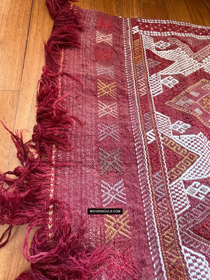 1306 Antique Anatolian Dowry Cicim Kilim Rug-WOVENSOULS Antique Textiles &amp; Art Gallery