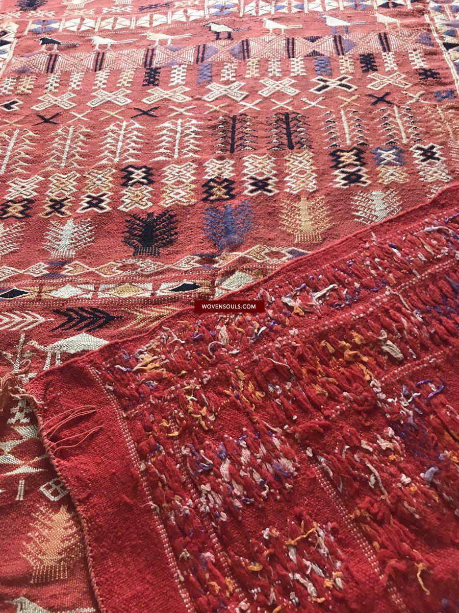 1307 SOLD Antique Berber Figurative Dowry Weaving Wedding Textile-WOVENSOULS-Antique-Vintage-Textiles-Art-Decor