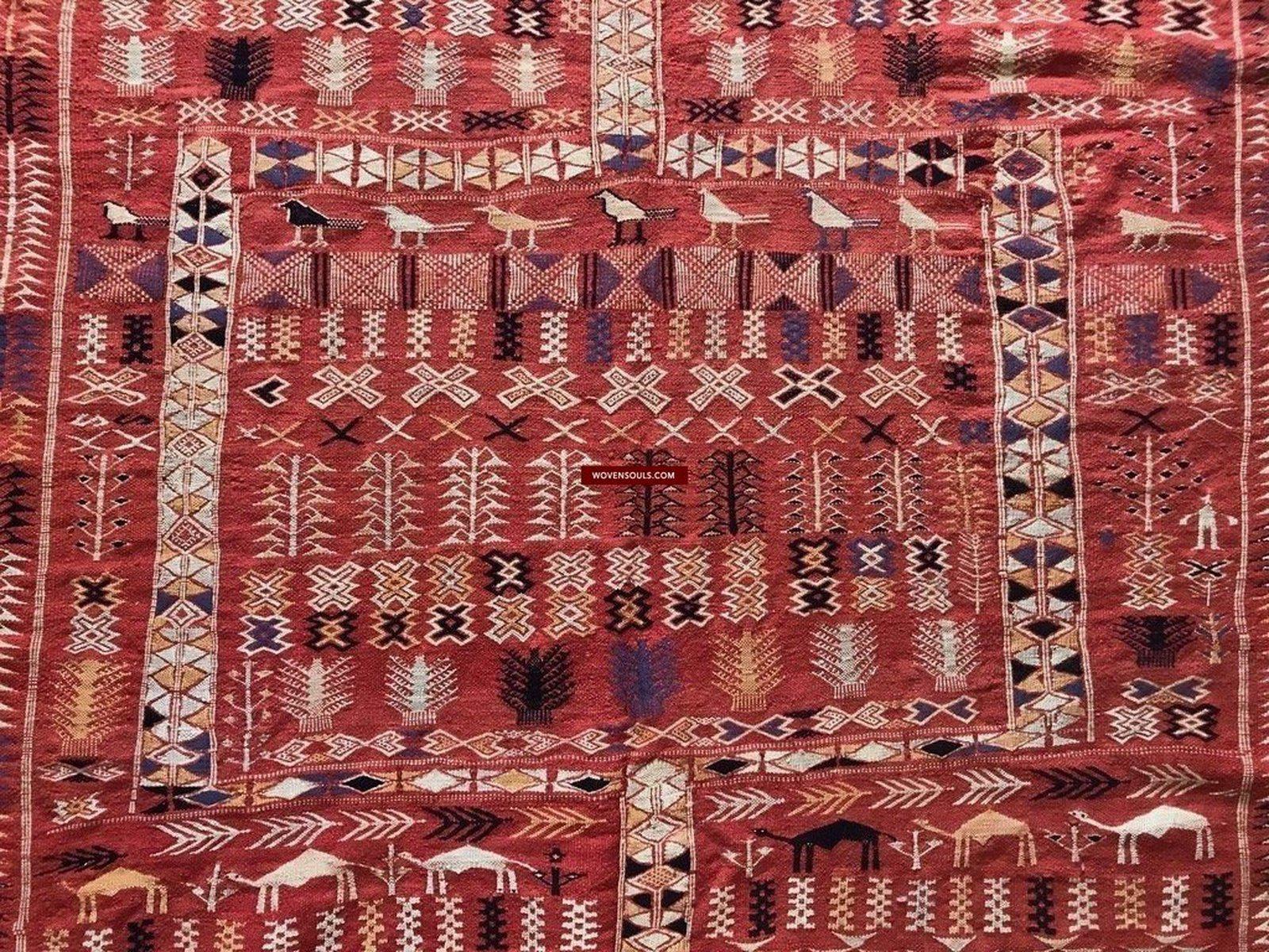 1307 SOLD Antique Berber Figurative Dowry Weaving Wedding Textile-WOVENSOULS-Antique-Vintage-Textiles-Art-Decor