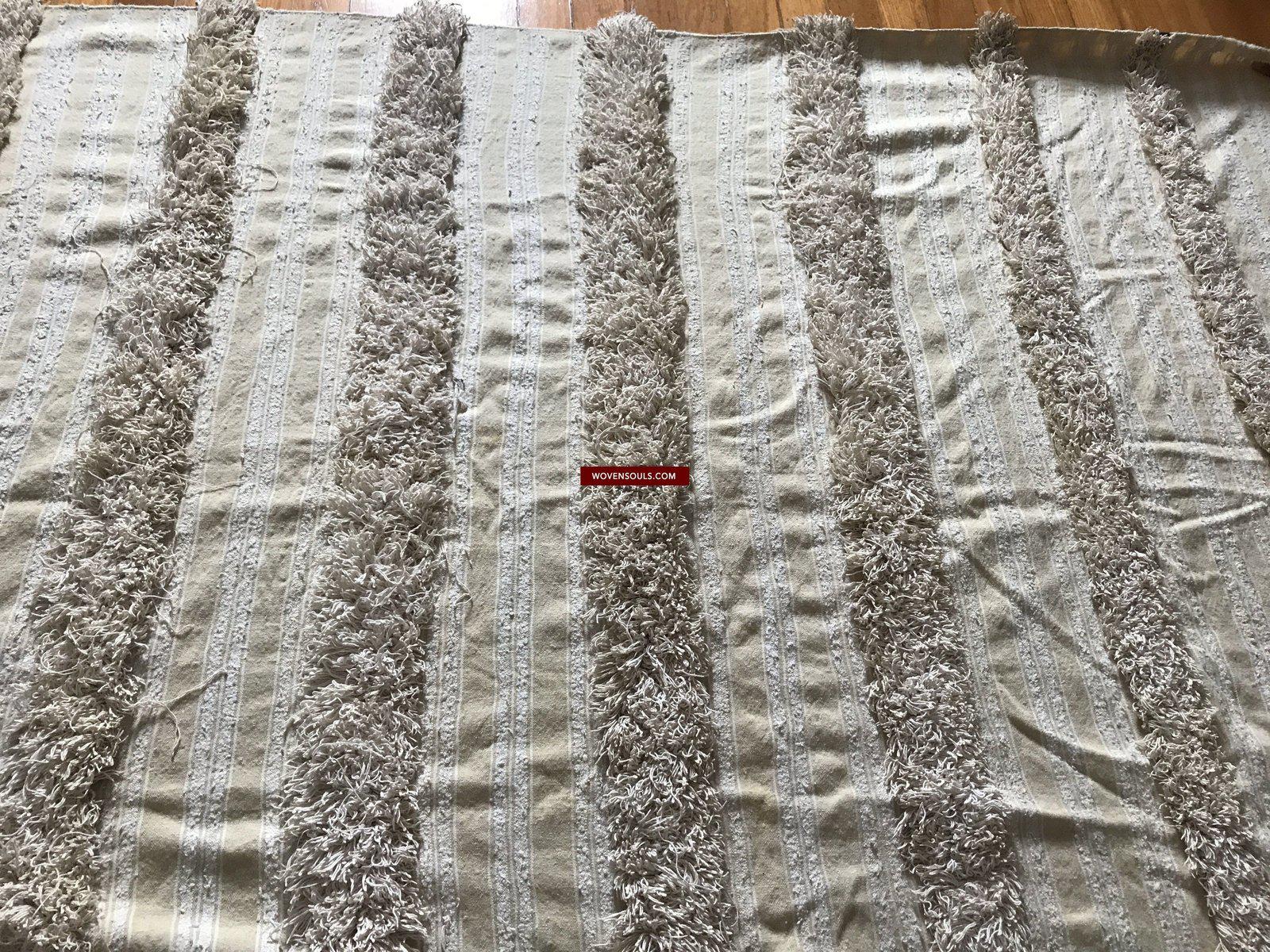 1308 SOLD Vintage Berber Wedding Shawl Blanket Tamizart / Handira - North African Textile Art-WOVENSOULS-Antique-Vintage-Textiles-Art-Decor