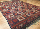 1316 Antique Caucasian Verneh Sileh Flatweave Rug Shaddah Fragment - 1800s or earlier - Gallery-2-WOVENSOULS-Antique-Vintage-Textiles-Art-Decor