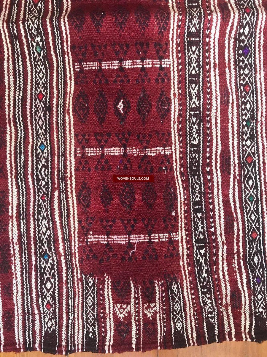 1319 Antique Tunisian Mushtia Mouchtiya Shawl - Textile Art Masterpiece-WOVENSOULS-Antique-Vintage-Textiles-Art-Decor