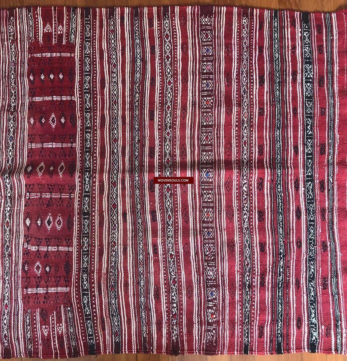 1319 Antique Tunisian Mushtia Mouchtiya Shawl - Textile Art Masterpiece-WOVENSOULS-Antique-Vintage-Textiles-Art-Decor