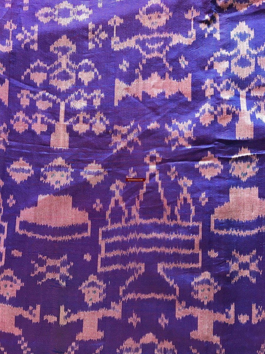 132 SOLD Silk Pidan Pedan Ikat Buddhist Figurative Textile Art from ...