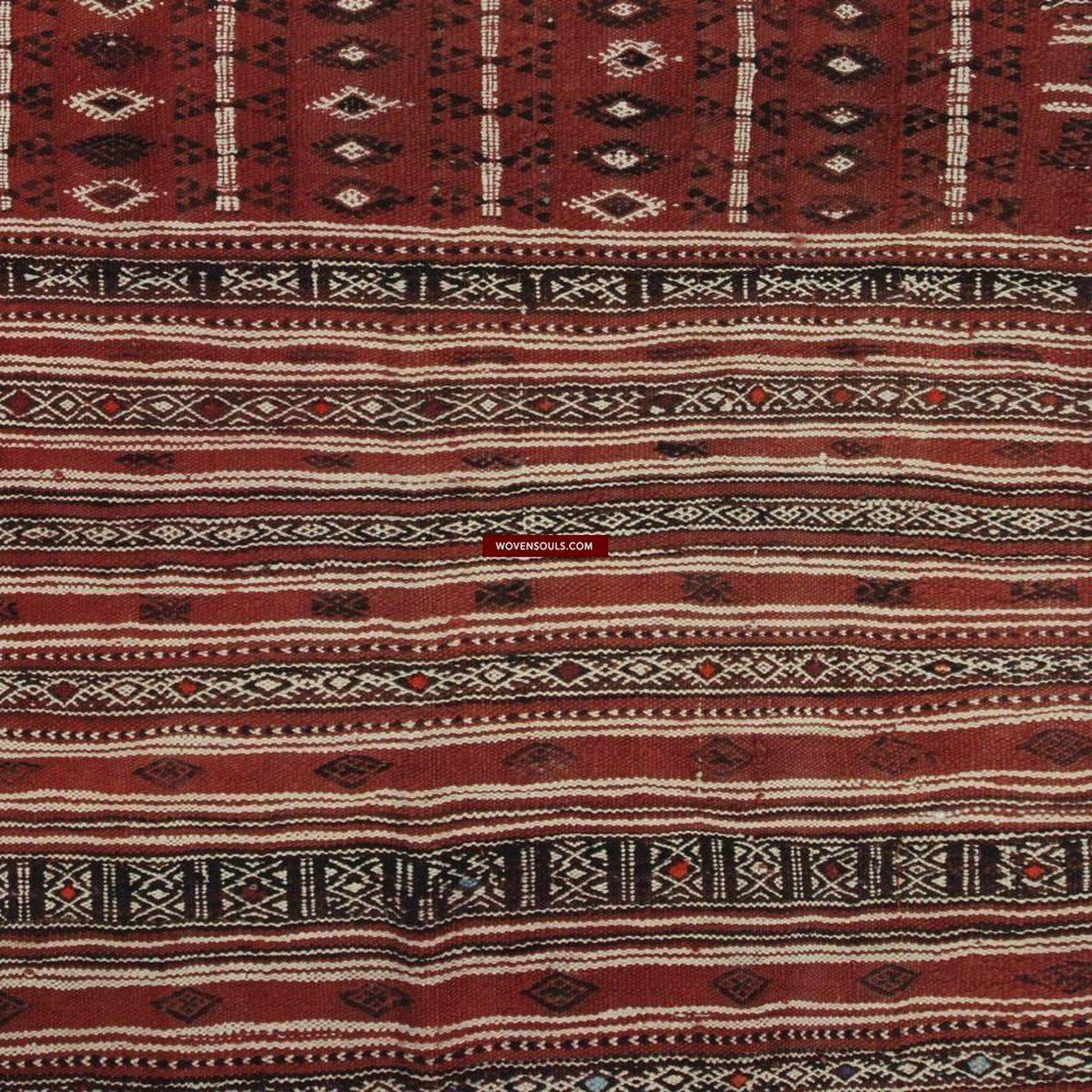 1321 Antique Tunisian Mushtia Mouchtiya Shawl - Textile Art Masterpiece-WOVENSOULS-Antique-Vintage-Textiles-Art-Decor